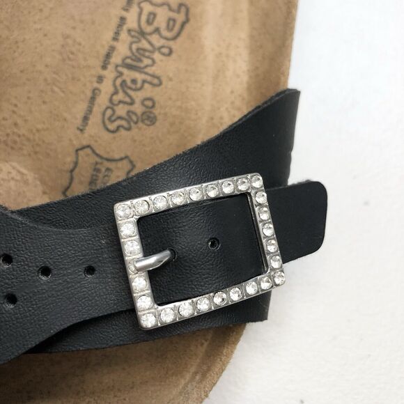 Birkenstock Madrid Black Single Strap Rhinestone Sandals Women's Comfort 37 - Picture 3 of 9